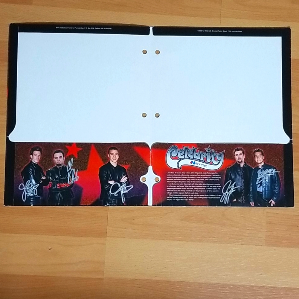 Celebrity Nsync folder - Picture 2 of 3
